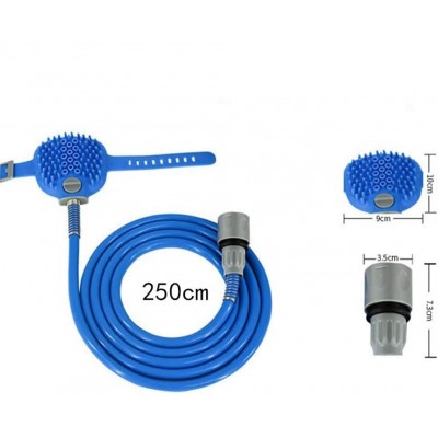 Pet Bathing Tool | Pet Shower Sprayer & Scrubber in-One, Shower Bath Tub & Outdoor Garden Hose Compatible,Dog Cat Horse Grooming