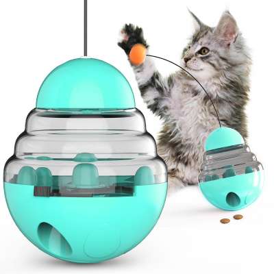 Multi-function interactive food chew ball Food leakage shaking toys pet Funny Toy Pet Tumbler Toy Cats Leaky Food Ball