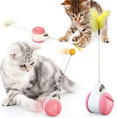 Food-grade ABS Cat  Balance Car Toy Rotating Gifts  Cats Teaser Kitty Catnip Interactive Ball Toys